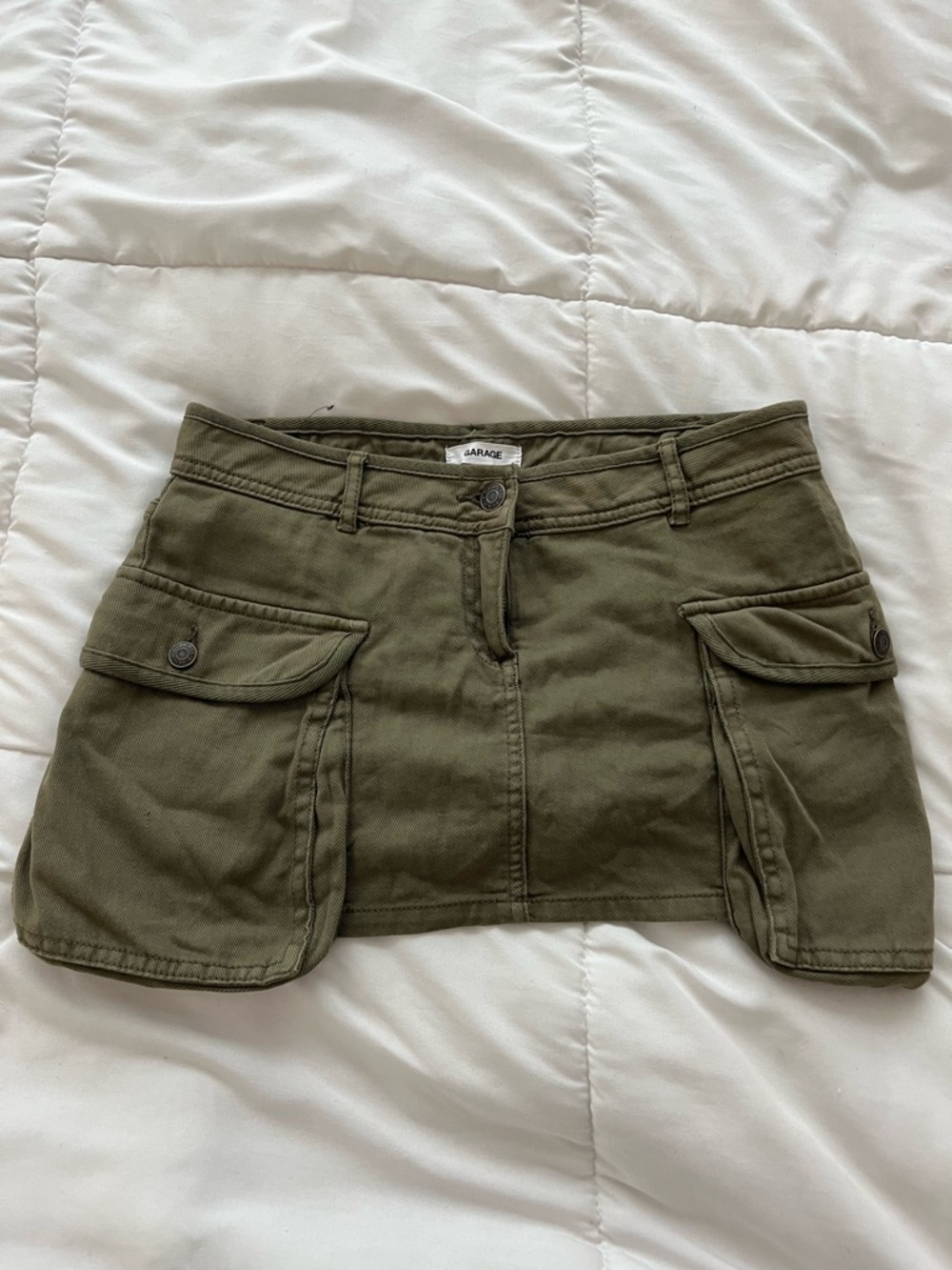 Garage Olive Green Cargo Skirt